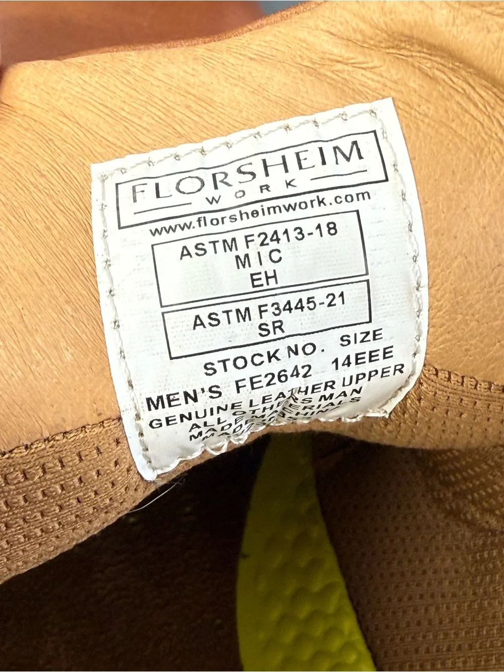 Florsheim Work Men's Crossover Steel Toe Plain Toe Oxfords shoes size 14 new - Picture 7 of 9
